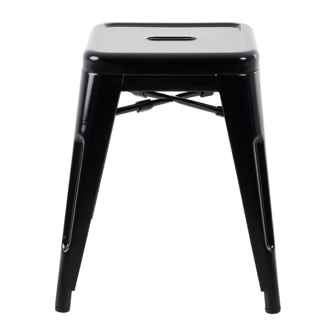 Tabouret bas Bolero Bistro en acier noir (lot de 4) — DL880