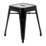 Tabouret bas Bolero Bistro en acier noir (lot de 4) — DL880