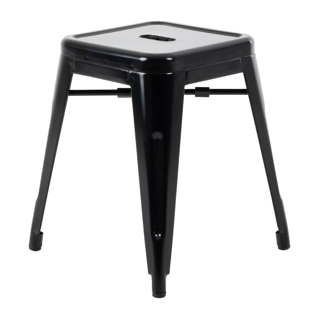 Tabouret bas Bolero Bistro en acier noir (lot de 4) — DL880