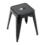 Tabouret bas Bolero Bistro en acier noir (lot de 4) — DL880