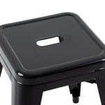 Tabouret bas Bolero Bistro en acier noir (lot de 4) — DL880