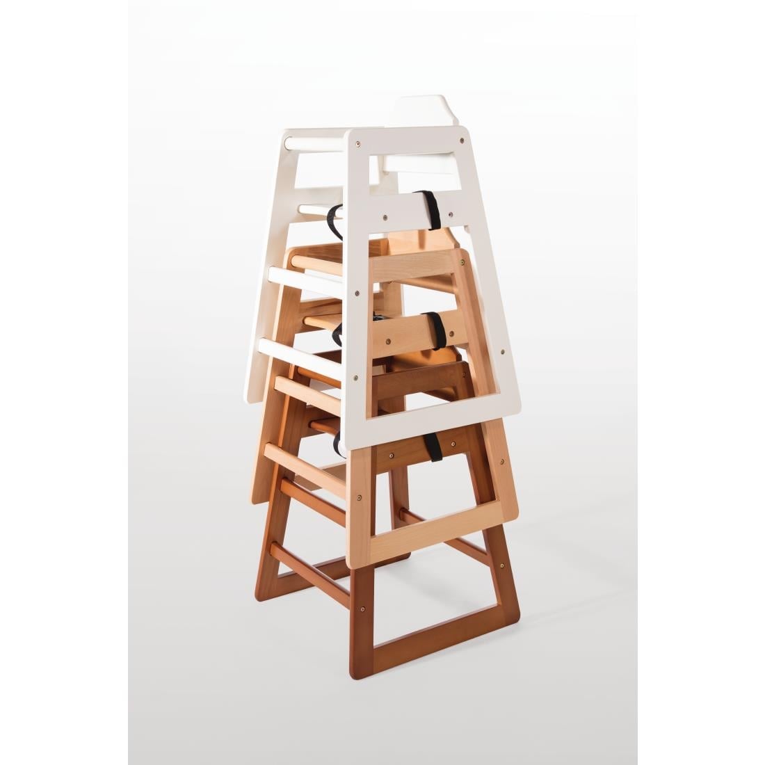 Chaise haute en bois blanche Bolero — DL833