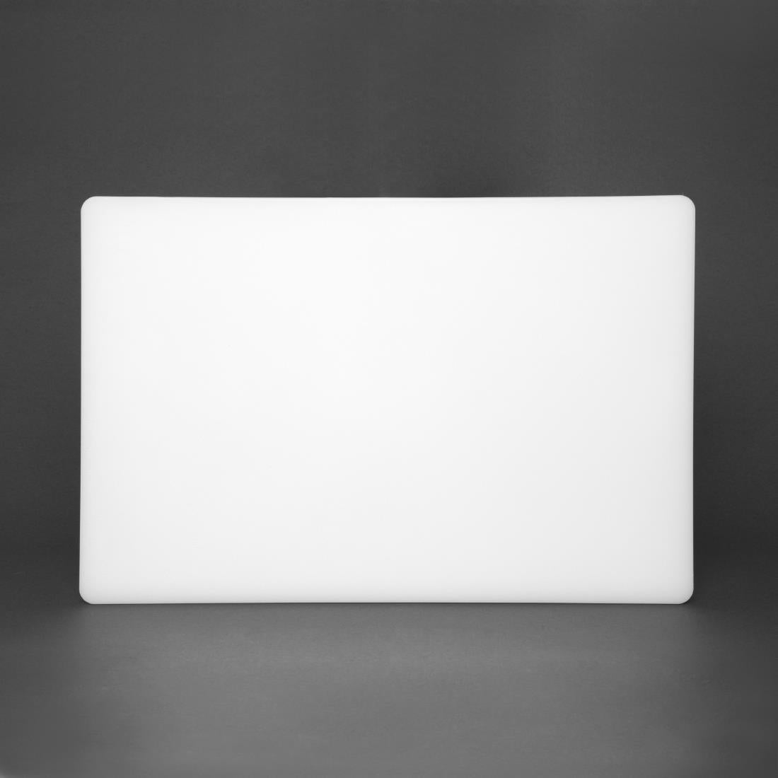 Planche à découper standard épaisse basse densité Hygiplas blanche — DM001