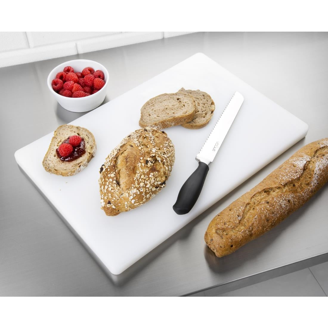 Planche à découper standard épaisse basse densité Hygiplas blanche — DM001