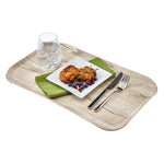 Plateau rectangulaire polyester aspect bois Cambro Century 32x53cm chêne clair — DM122