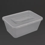 Grandes boîtes en plastique micro-ondables avec couvercles Fiesta 1 L (lot de 250) — DM183