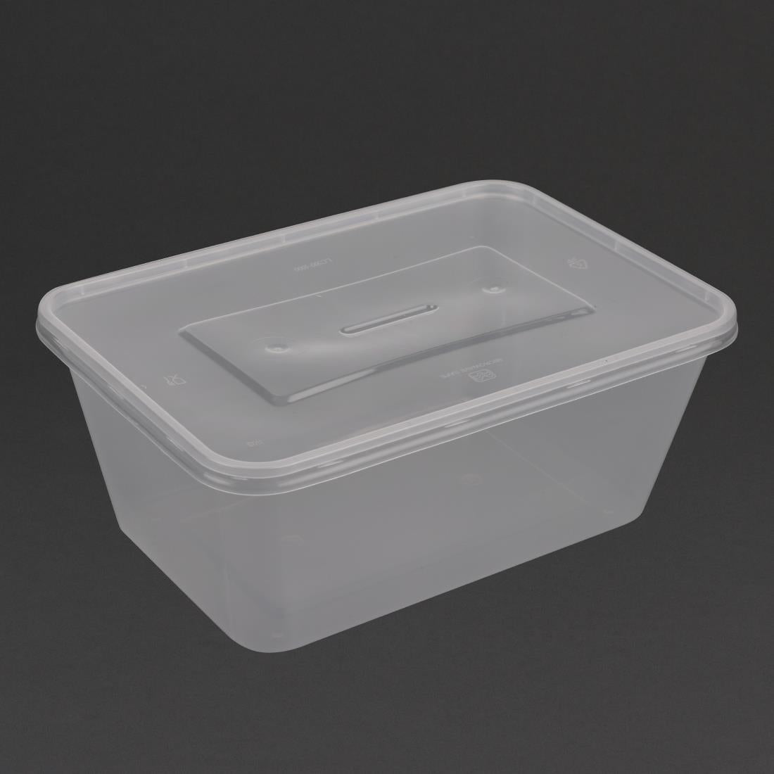 Grandes boîtes en plastique micro-ondables avec couvercles Fiesta 1 L (lot de 250) — DM183