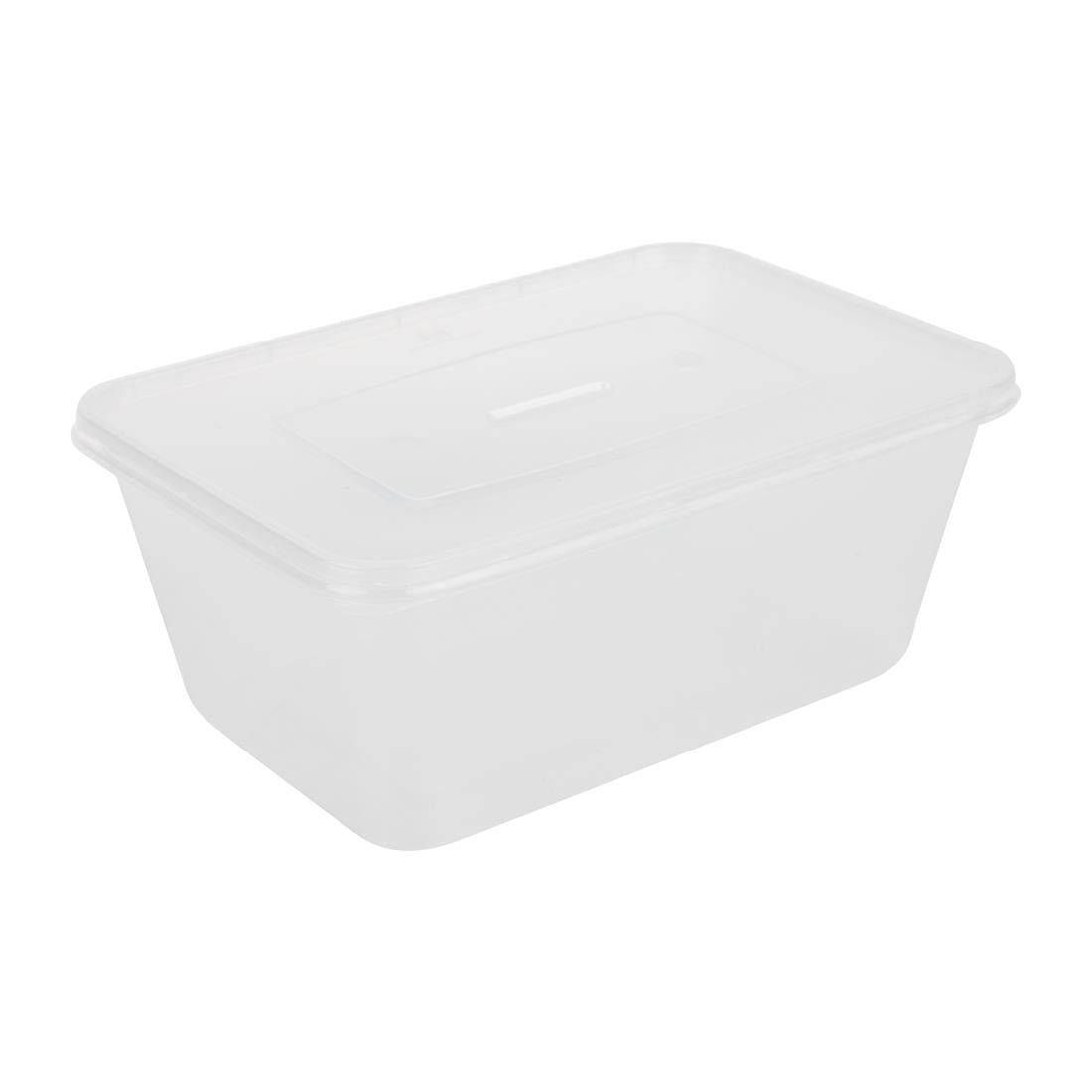 Grandes boîtes en plastique micro-ondables avec couvercles Fiesta 1 L (lot de 250) — DM183