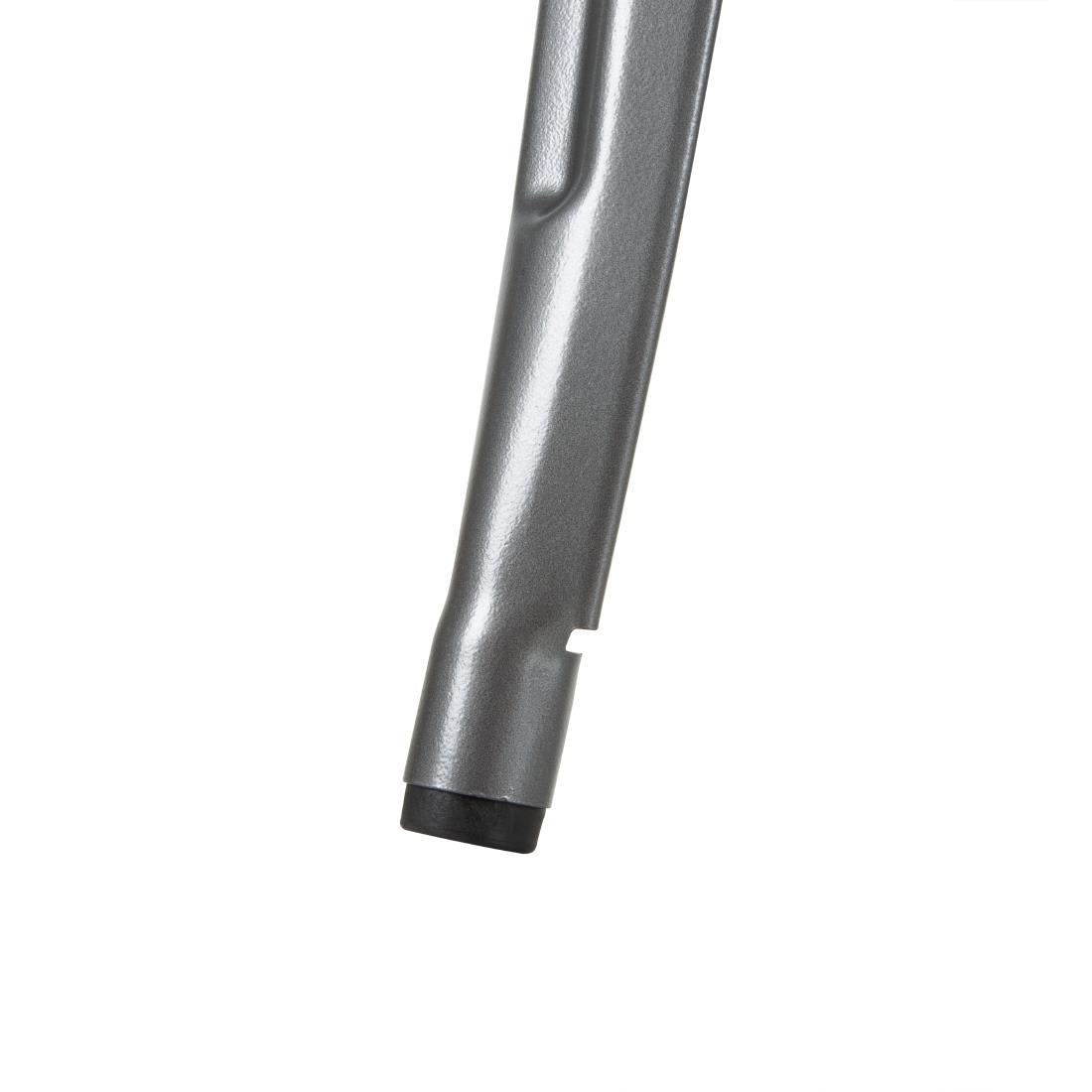 Table carrée en acier gris métallisé Bolero Bistro 668mm — DM904