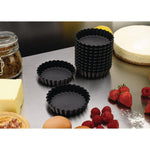 Moules à tartelette ronds cannelés Exoglass Matfer Bourgeat 100mm (lot de 12) — DN955