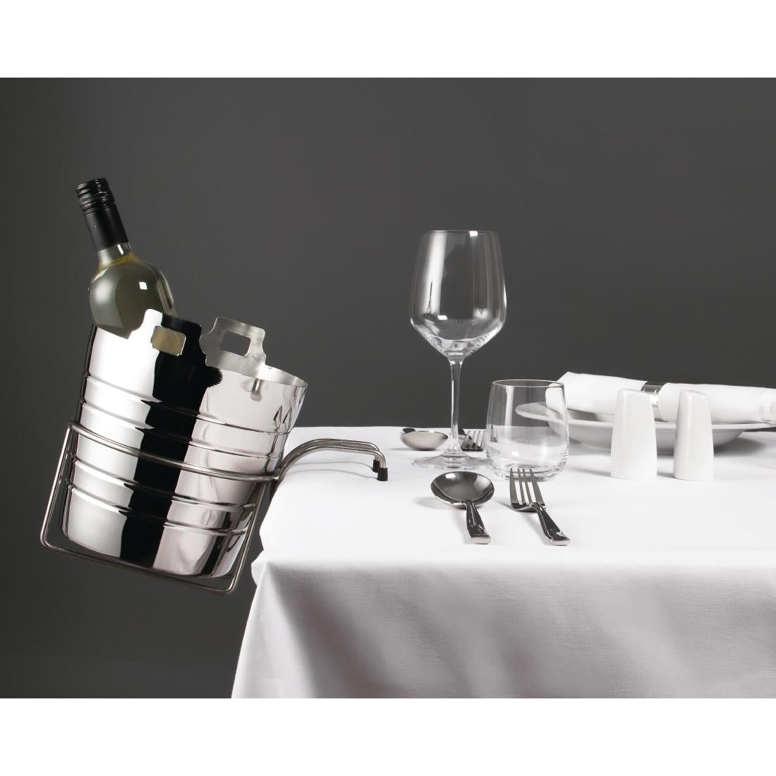 Seau à vin et champagne en inox poli Olympia — C578