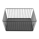 Panier de présentation carré métallique Olympia noir 280x280x100mm — DP673