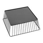 Panier de présentation carré métallique Olympia noir 280x280x100mm — DP673