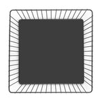 Panier de présentation carré métallique Olympia noir 280x280x100mm — DP673