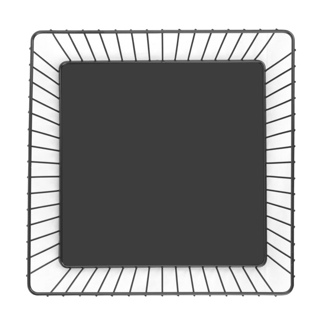 Panier de présentation carré métallique Olympia noir 280x280x100mm — DP673