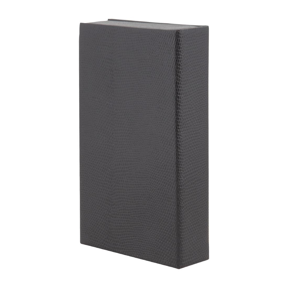 Coffret porte-addition en cuir Securit Trendy noir — DP726