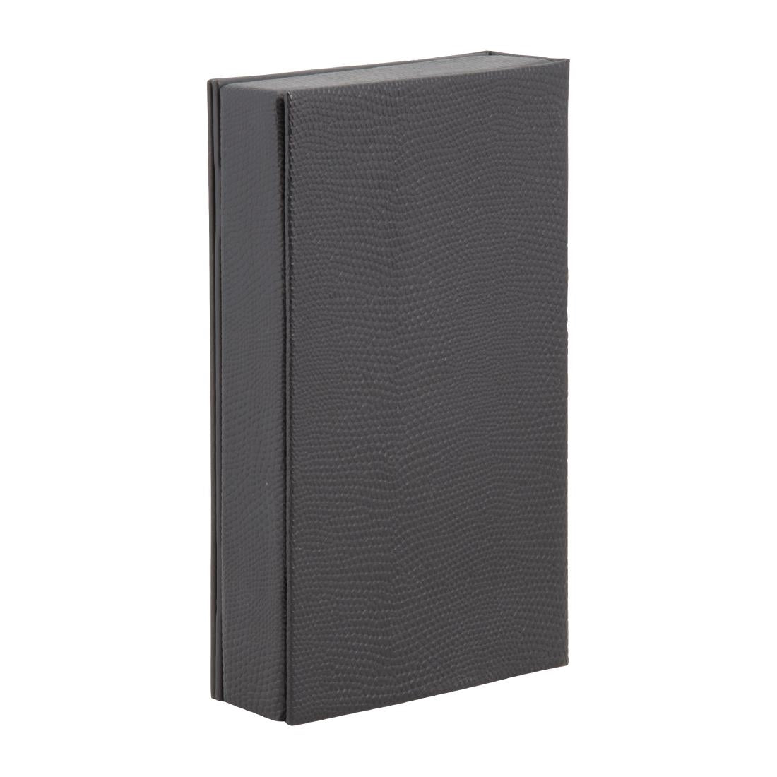 Coffret porte-addition en cuir Securit Trendy noir — DP726