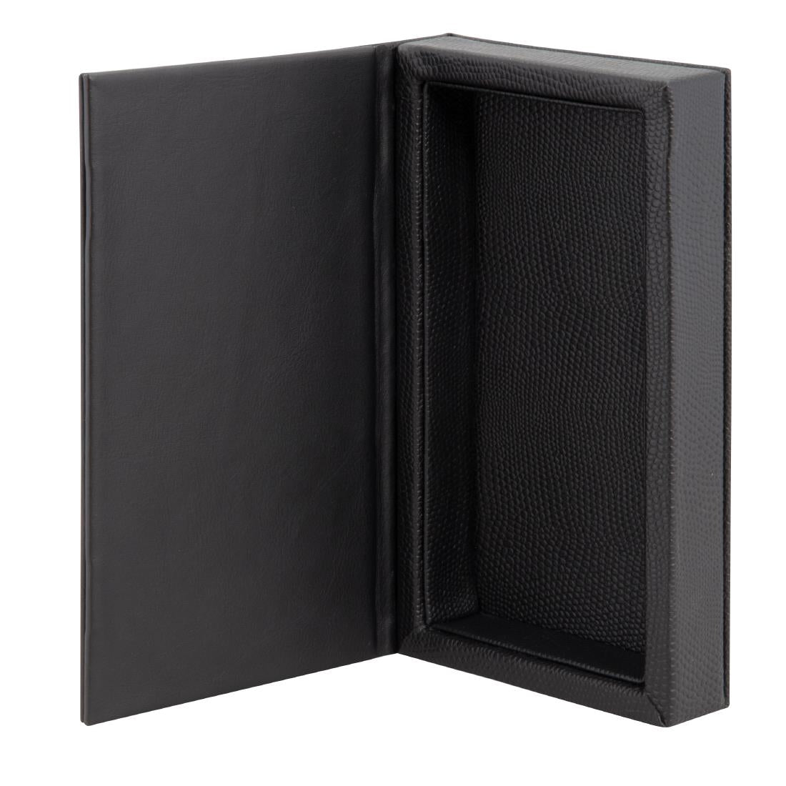 Coffret porte-addition en cuir Securit Trendy noir — DP726