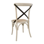 Chaises en chêne avec dossier croisé Bolero sable (lot de 2) — DR306