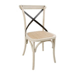 Chaises en chêne avec dossier croisé Bolero sable (lot de 2) — DR306