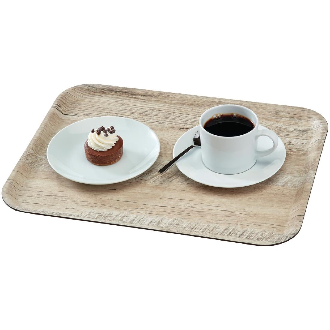 Plateau stratifié surface grainée Madeira Cambro chêne clair 43 cm — DR580