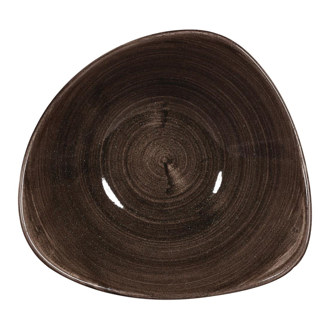Bols triangulaires Churchill Stonecast Patina Black 235mm (Lot de 12) — DR656