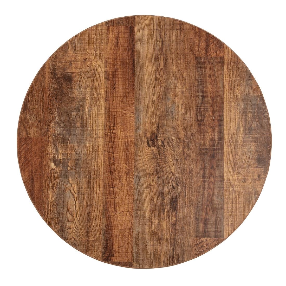 Plateau de table rond Bolero 60 cm effet bois vieilli — DR822