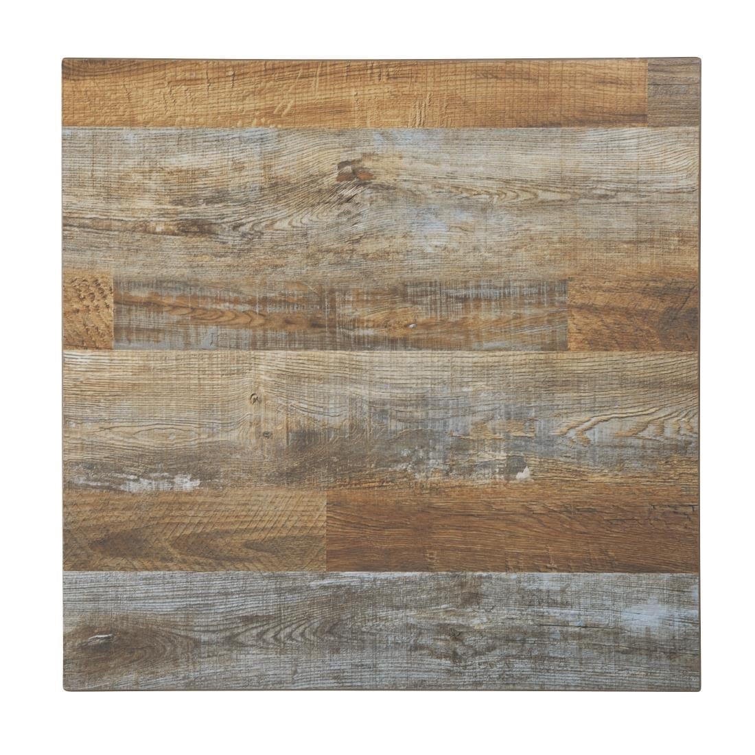 Plateau de table carré Bolero effet bois vieilli - 60 cm — DR821