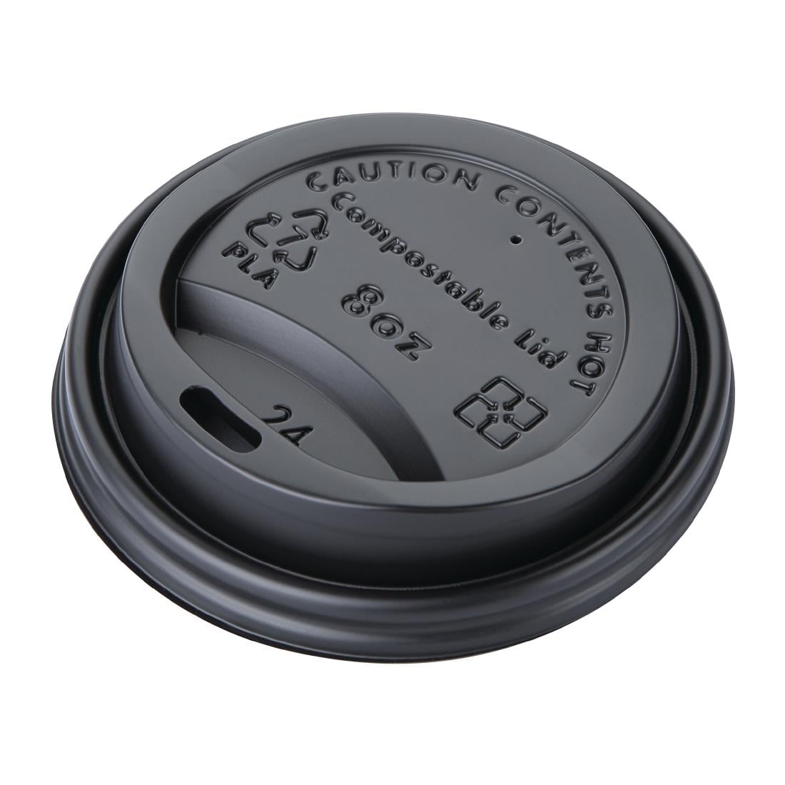 Couvercles gobelets boissons chaudes CPLA compostables Fiesta Compostable 225 ml (lot de 1000) — DS052