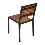 Chaises en acier et acacia Bolero (lot de 4) — DS150