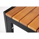 Table carrée en acier et acacia Bolero 80 cm — DS152