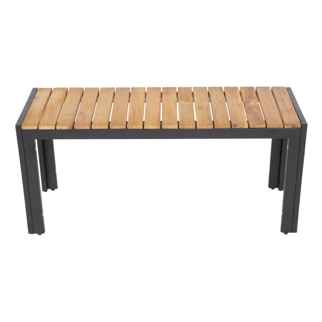 Bancs en acier et acacia Bolero 100 cm (lot de 2) — DS154