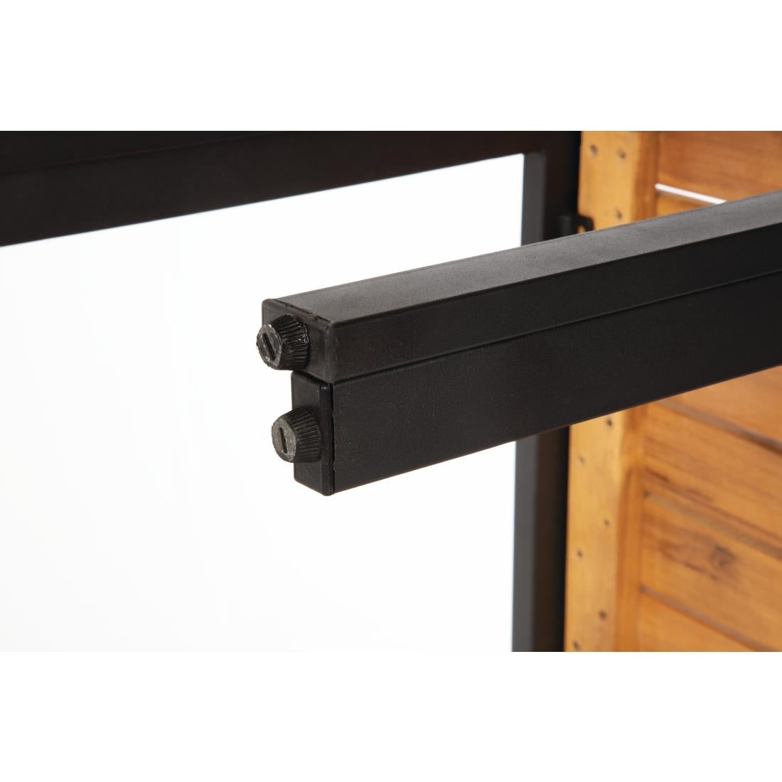 Bancs en acier et acacia Bolero 100 cm (lot de 2) — DS154