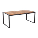 Table industrielle rectangulaire acier et acacia Bolero 180 cm — DS157