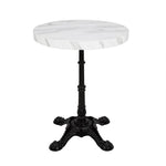 Plateau de table rond pré-percé Bolero effet marbre 600 mm — DT445