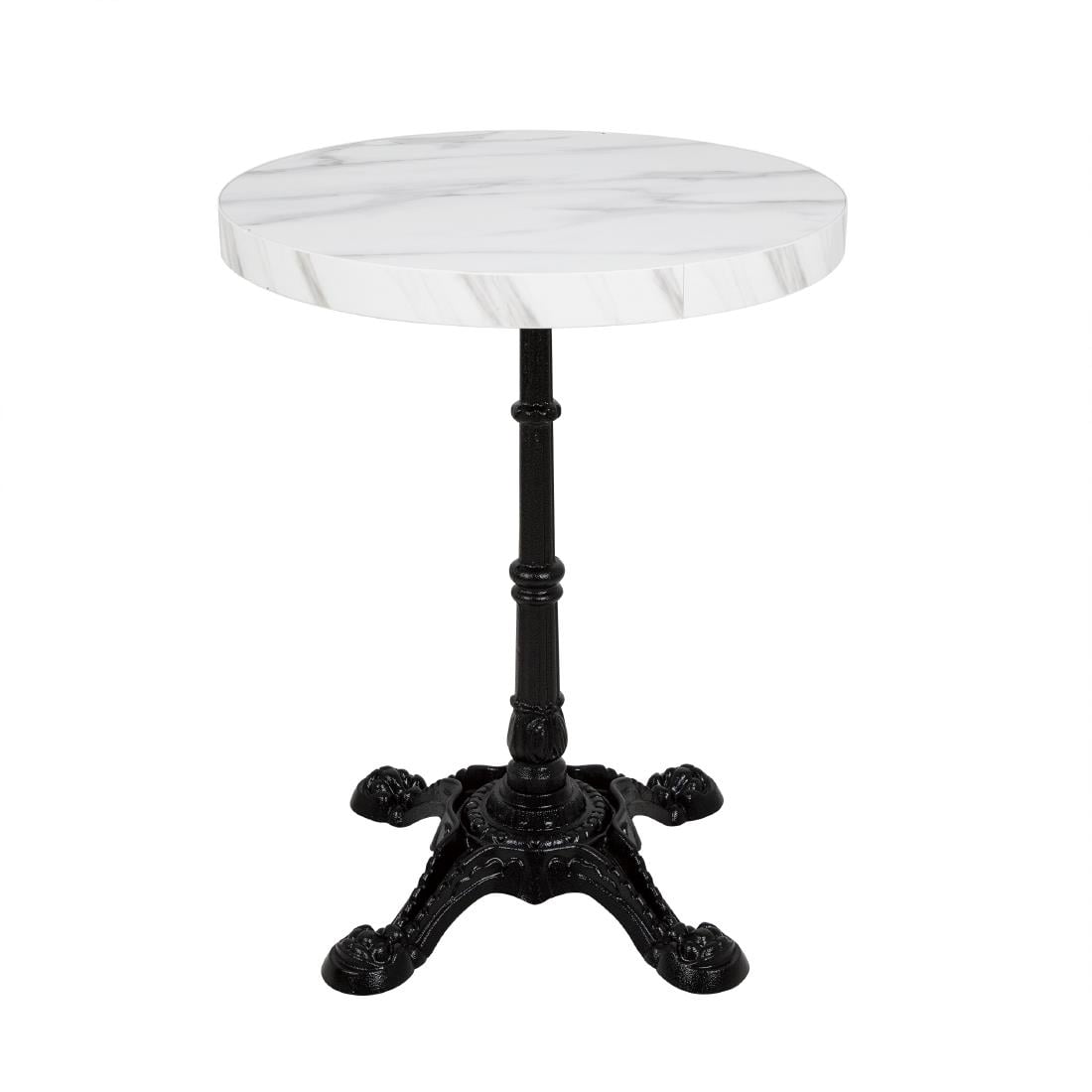 Plateau de table rond pré-percé Bolero effet marbre 600 mm — DT445