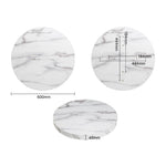 Plateau de table rond pré-percé Bolero effet marbre 600 mm — DT445