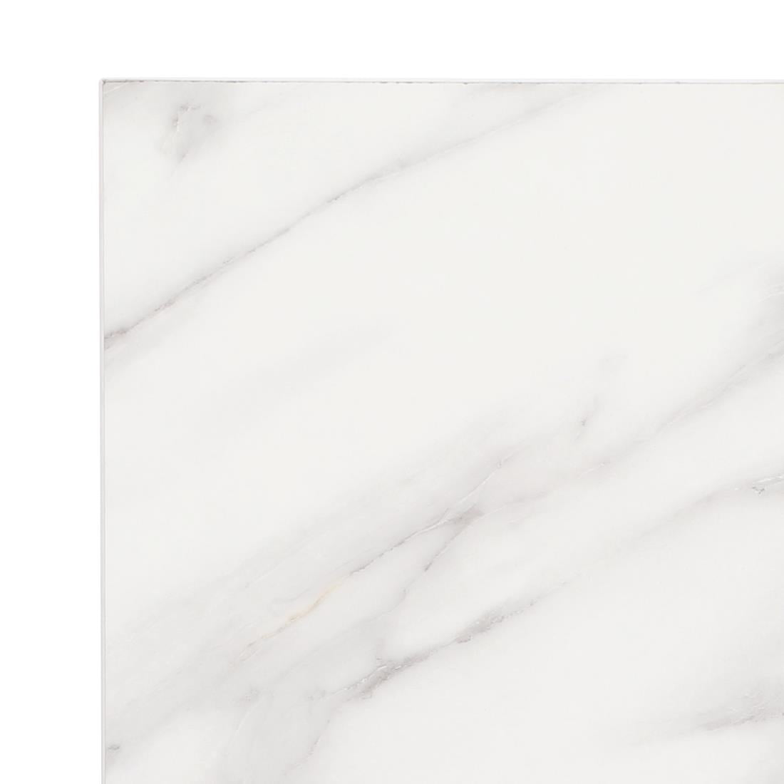 Plateau de table carré pré-percé Bolero effet marbre 700 mm — DT446