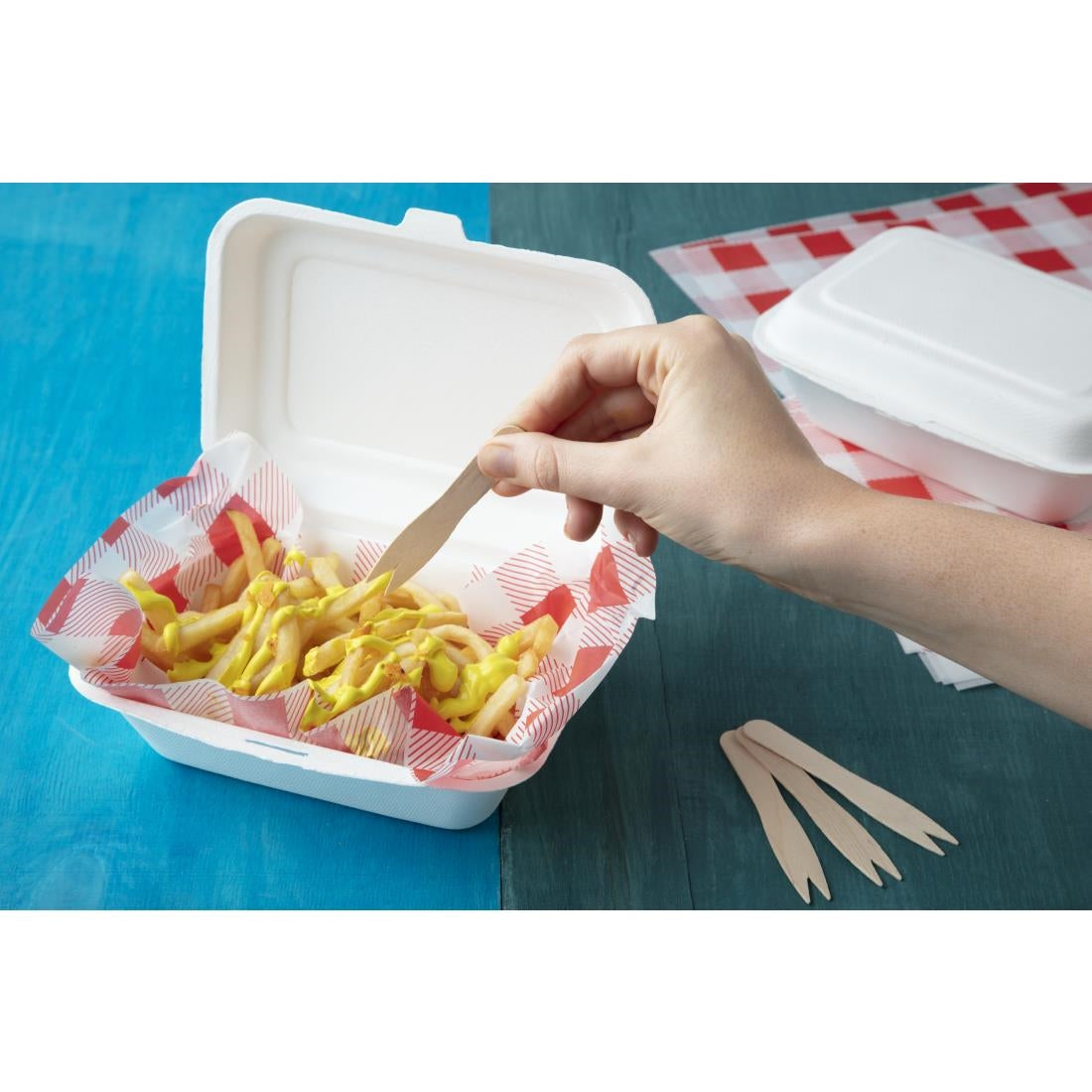 Fourchettes en bois biodégradables Fiesta Compostable (lot de 1000) — CD901