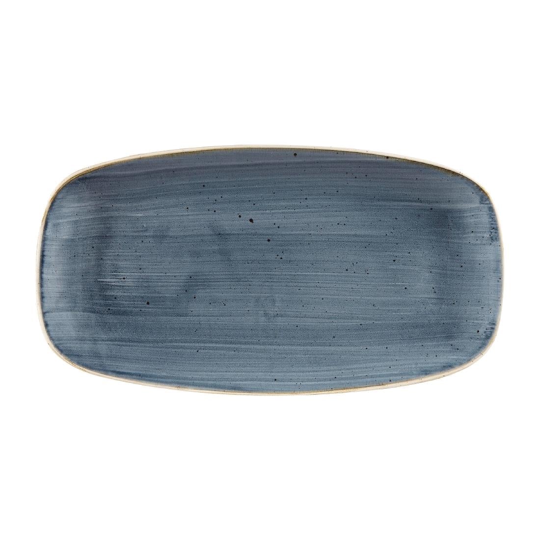 Assiettes oblongues Churchill Stonecast Blueberry 189 x 355mm (Lot de 6) — DW357