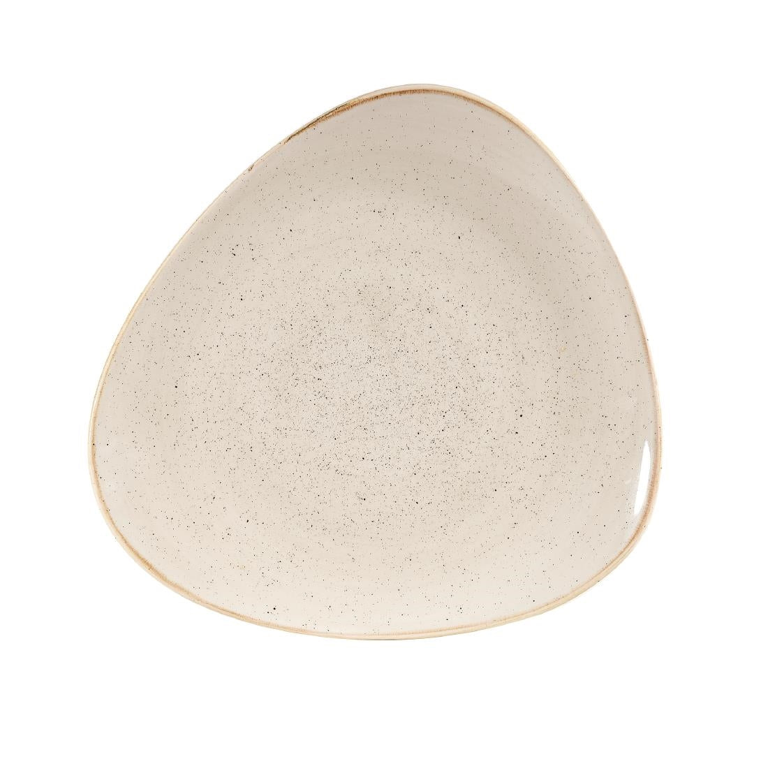 Assiettes triangulaires Churchill Stonecast Nutmeg Cream 265mm (Lot de 12) — DW372