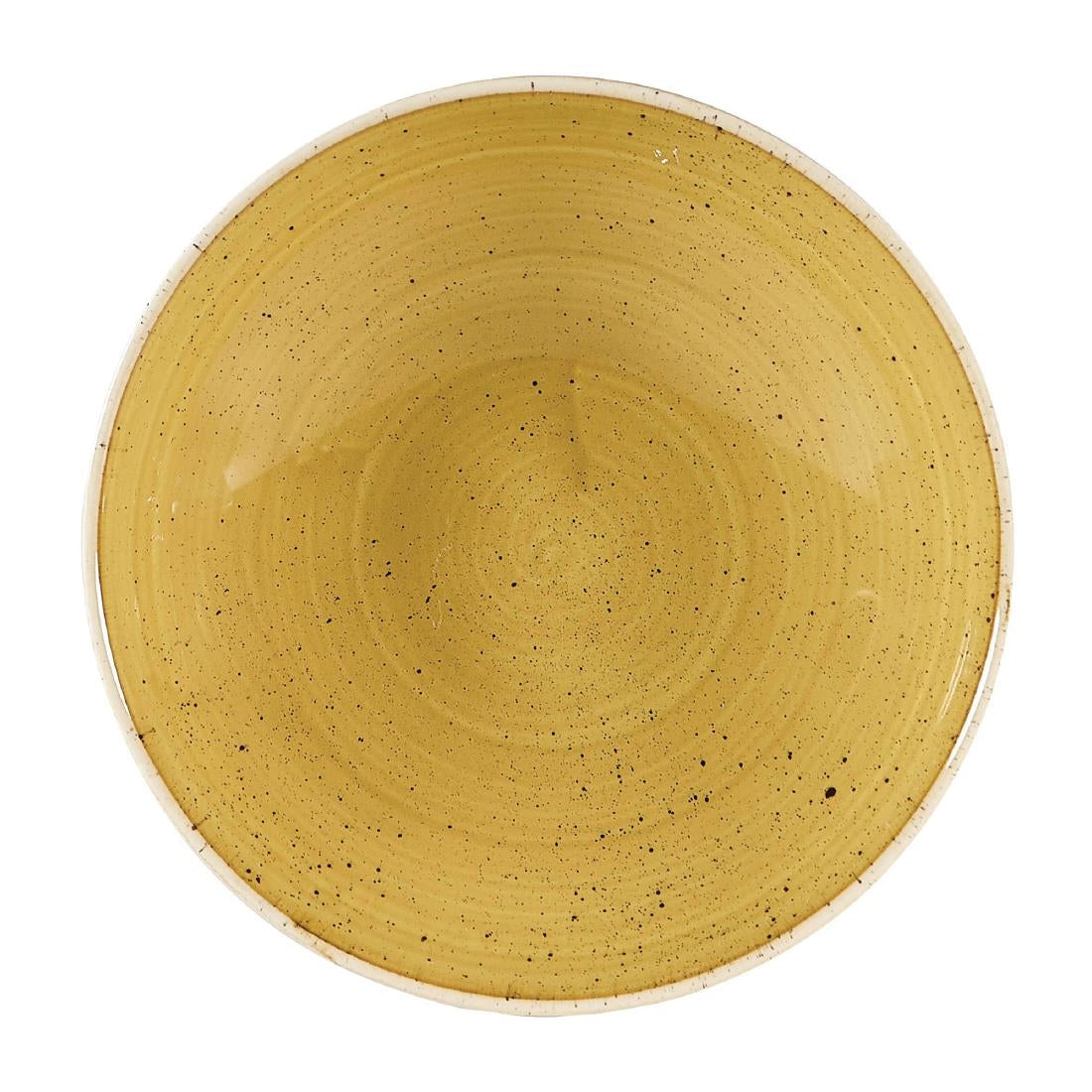 Assiettes coupes rondes Churchill Stonecast Mustard Seed Yellow 182mm (Lot de 12) — DW376
