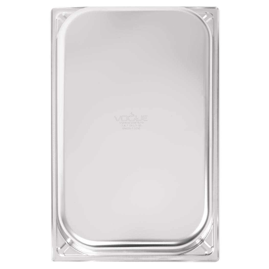Bac inox 18/10 professionnel Vogue GN 1/1 65mm — DW433