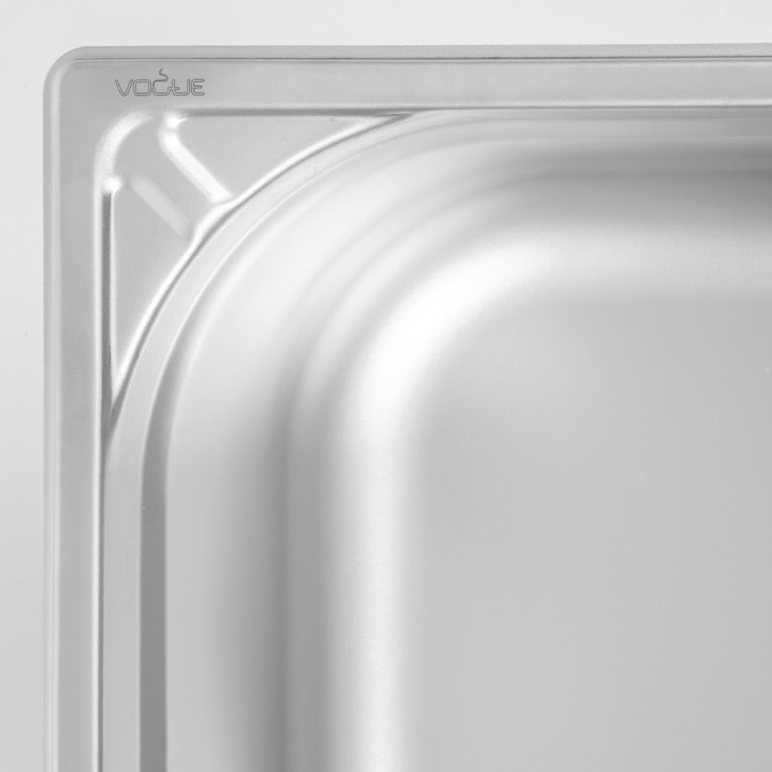 Bac inox 18/10 professionnel Vogue GN 1/2 150mm — DW440