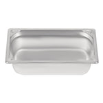 Bac inox 18/10 professionnel Vogue GN 1/3 100mm — DW443