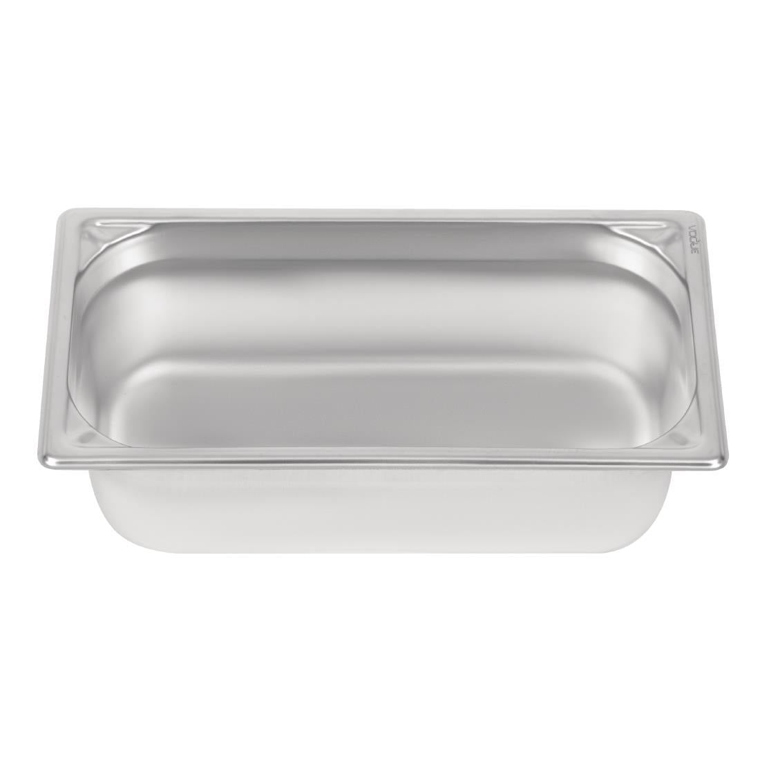 Bac inox 18/10 professionnel Vogue GN 1/3 100mm — DW443