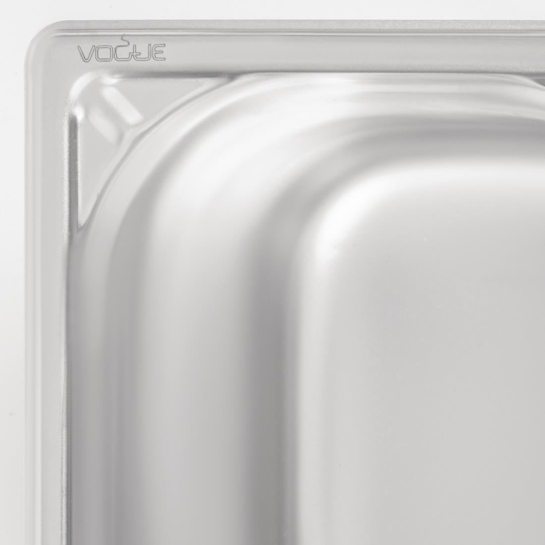 Bac inox 18/10 professionnel Vogue GN 1/4 150mm — DW448