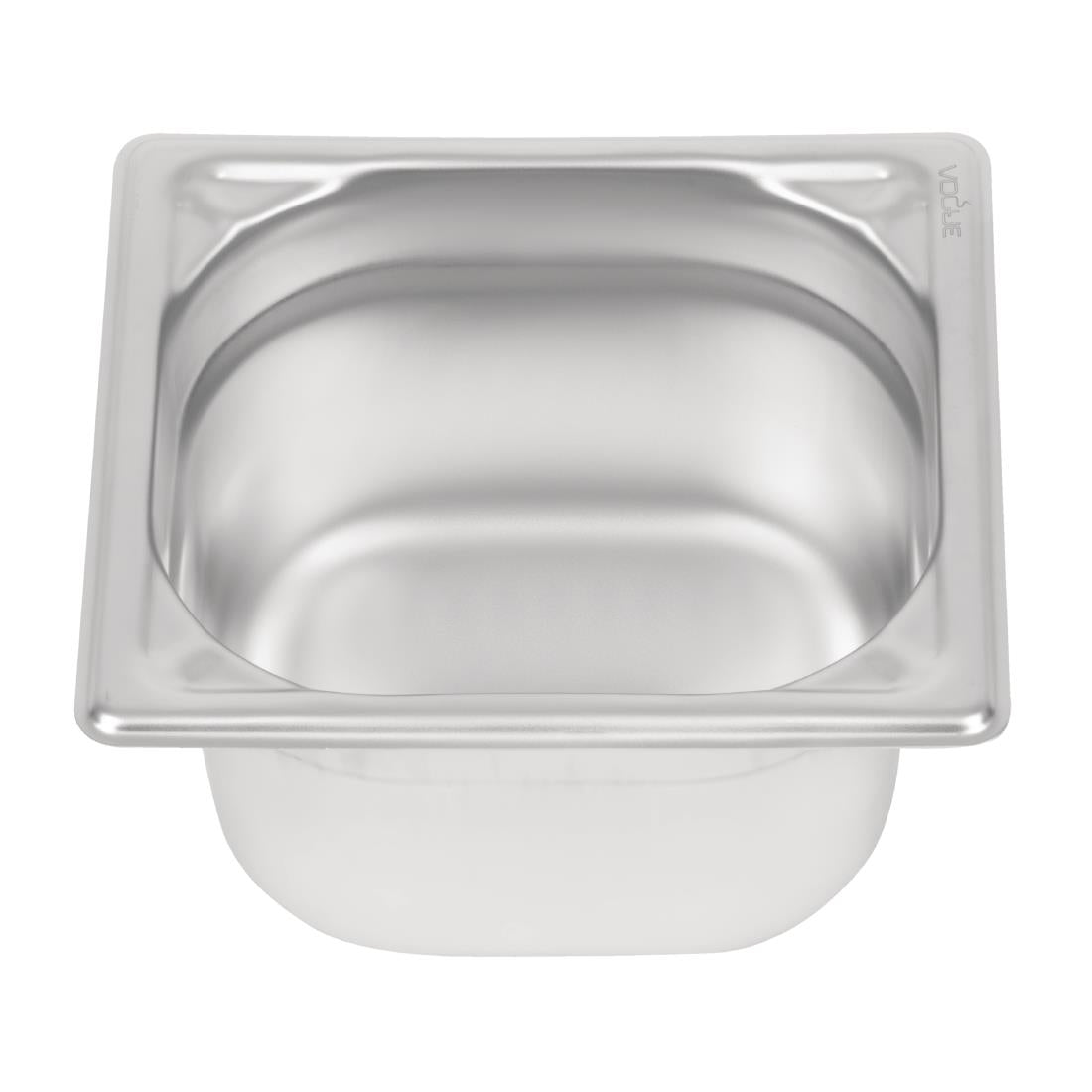 Bac inox 18/10 professionnel Vogue GN 1/6 100mm — DW450