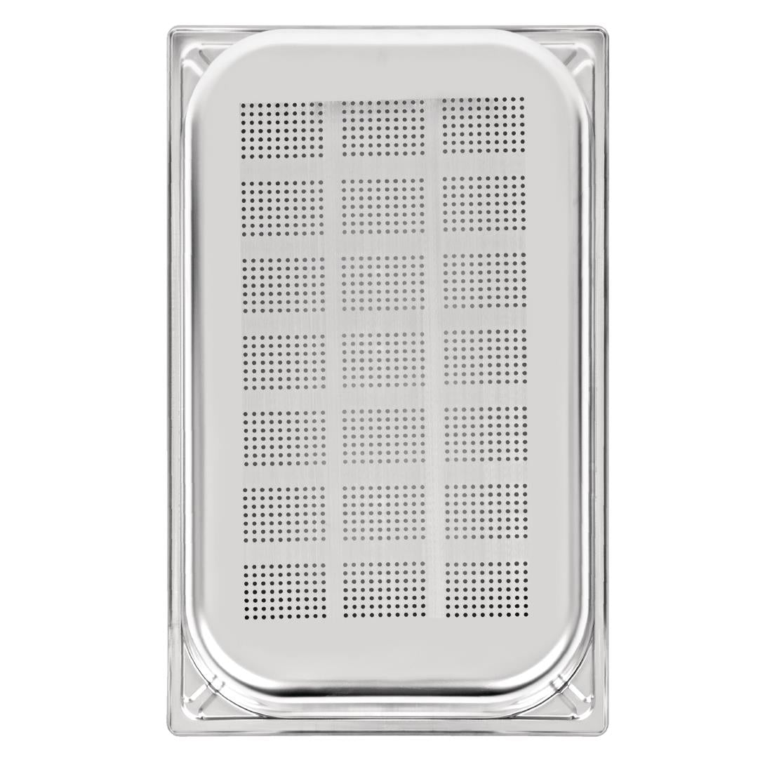Bac inox 18/10 perforé GN 1/1 professionnel Vogue 65mm — DW461