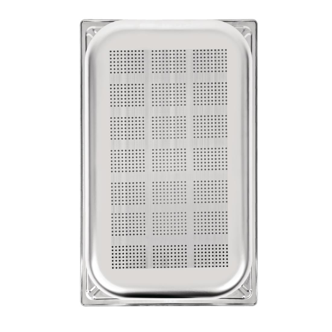 Bac inox 18/10 perforé GN 1/1 professionnel Vogue 100mm — DW462